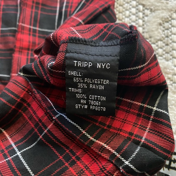 Tripp NYC | NWT’s cyber Y2K gothic grunge chain studded mini pleated skirt - Picture 5 of 7